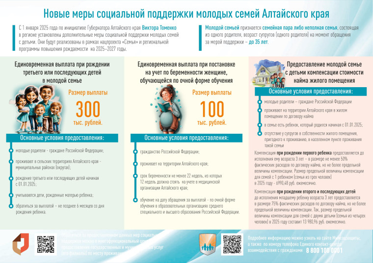 Дополнительные меры социальной поддержки молодых семей с детьми.